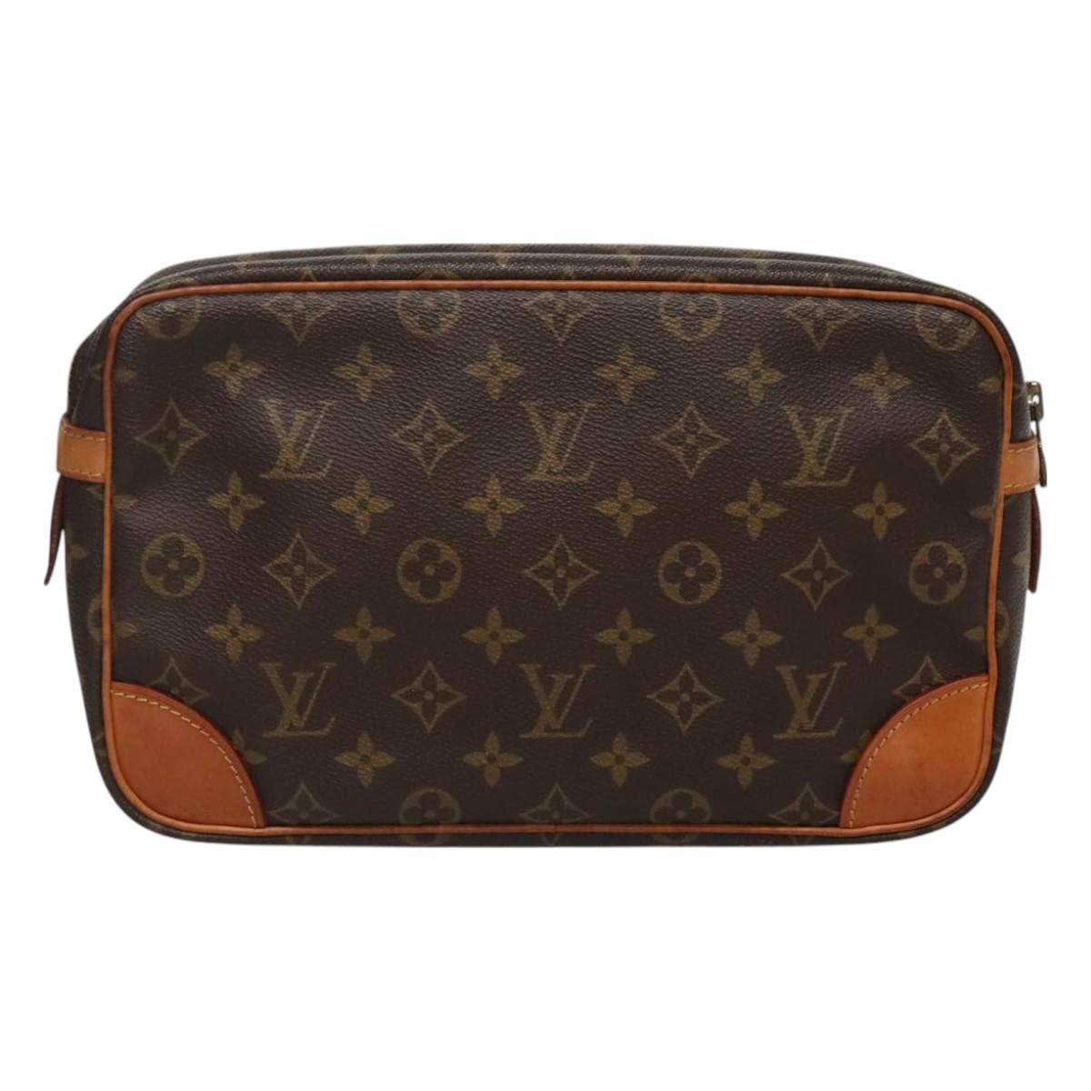 LOUIS VUITTON Monogram Compiegne 28 Clutch Bag M51845 LV Auth 128342