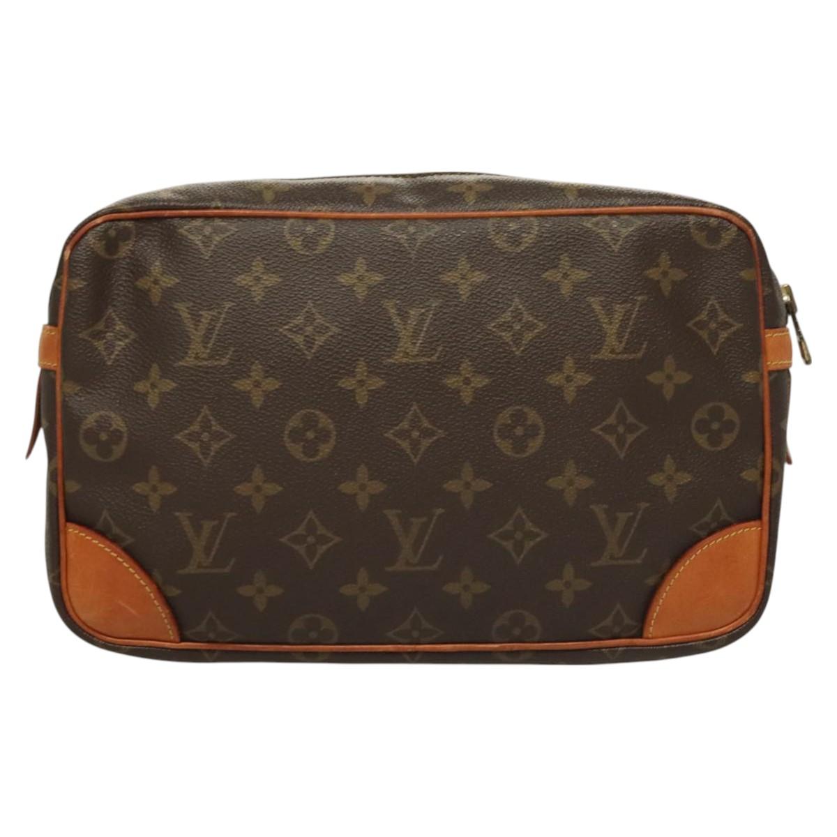 LOUIS VUITTON Monogram Compiegne 28 Clutch Bag M51845 LV Auth 128343