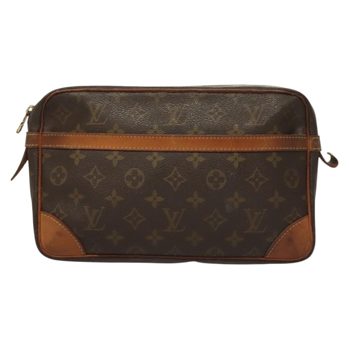 LOUIS VUITTON Monogram Compiegne 28 Clutch Bag M51845 LV Auth 128348