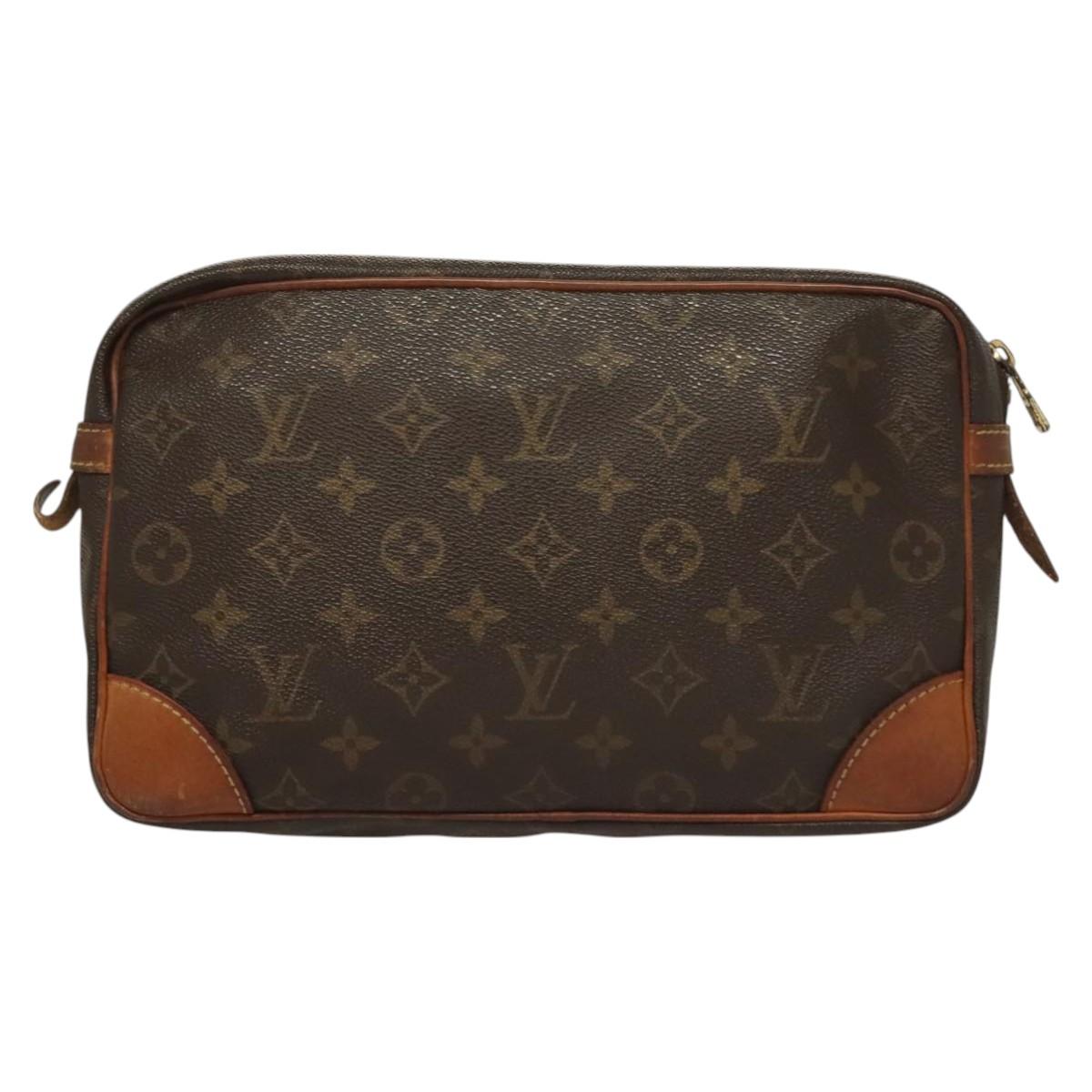 LOUIS VUITTON Monogram Compiegne 28 Clutch Bag M51845 LV Auth 128348