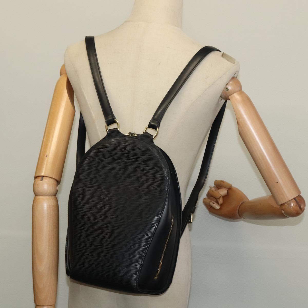 LOUIS VUITTON Epi Mabillon Backpack Black M52232 LV Auth 128353