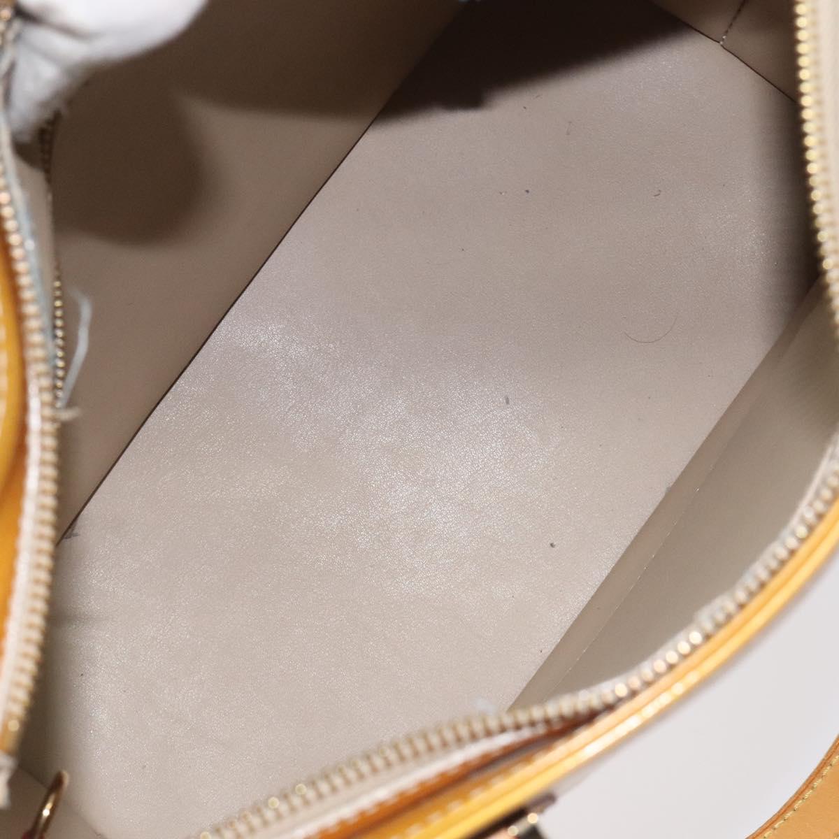 LOUIS VUITTON Monogram Vernis Houston Hand Bag Beige M91004 LV Auth 128358