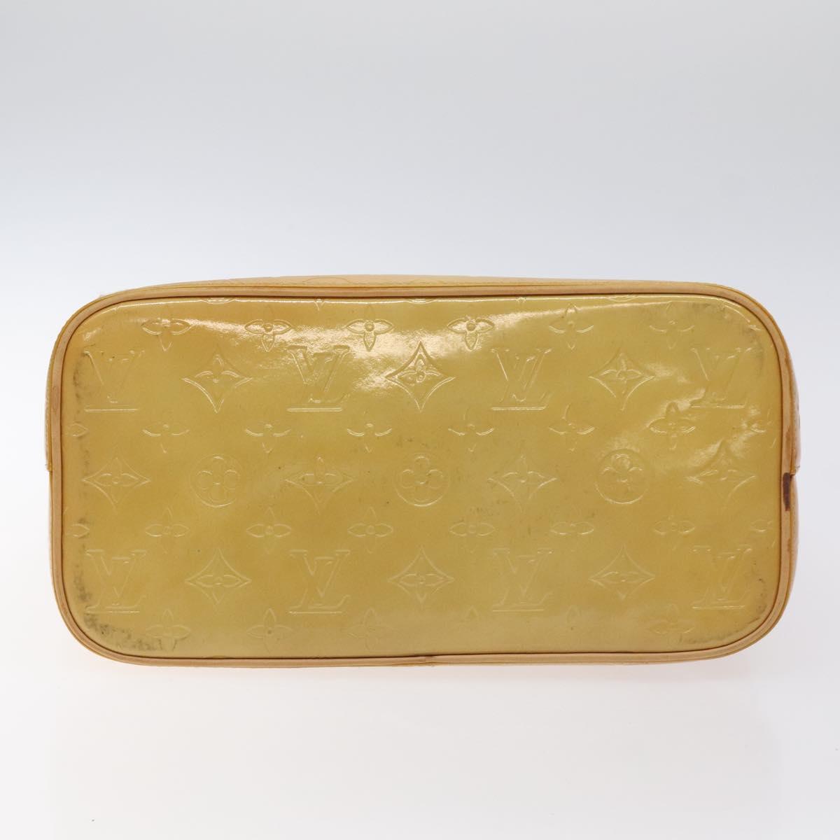 LOUIS VUITTON Monogram Vernis Houston Hand Bag Beige M91004 LV Auth 128358