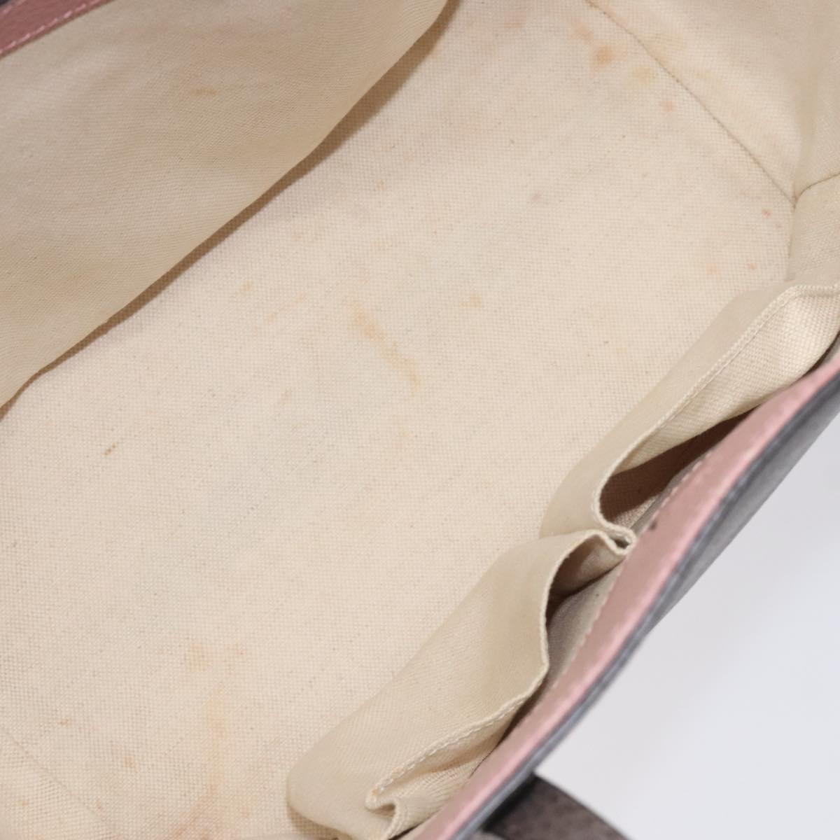 GUCCI Tote Bag Leather Beige Gold 354408 Auth 128362