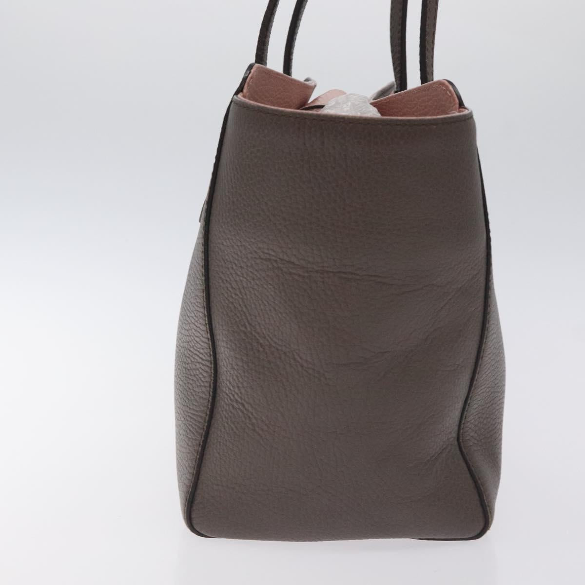 GUCCI Tote Bag Leather Beige Gold 354408 Auth 128362