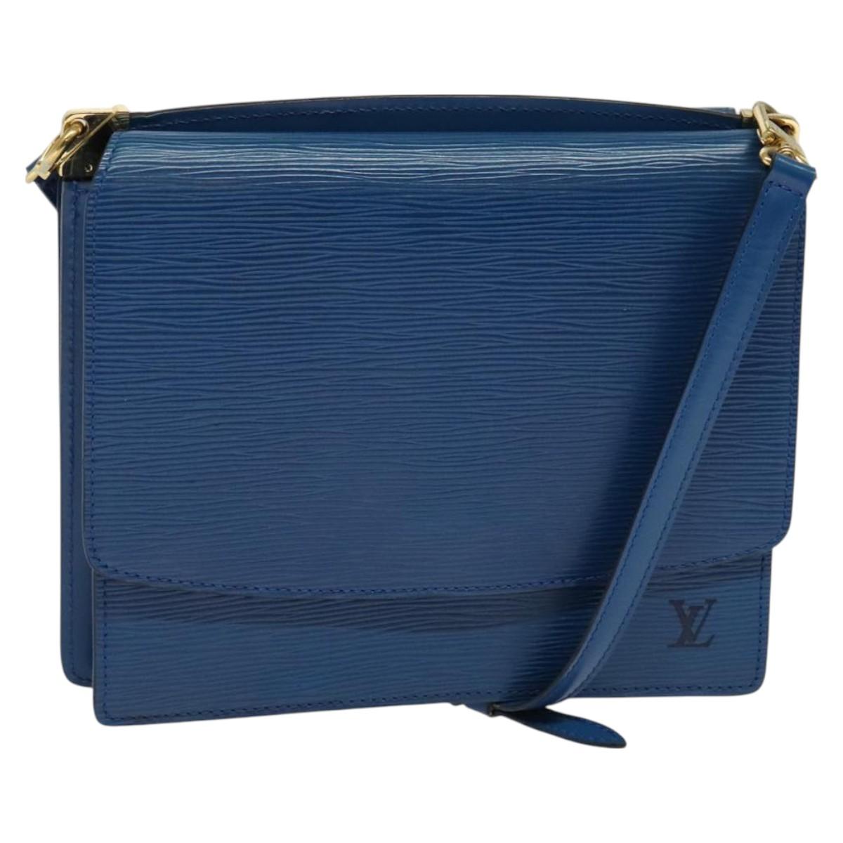 LOUIS VUITTON Epi Grenel Shoulder Bag Blue M52362 LV Auth 128369