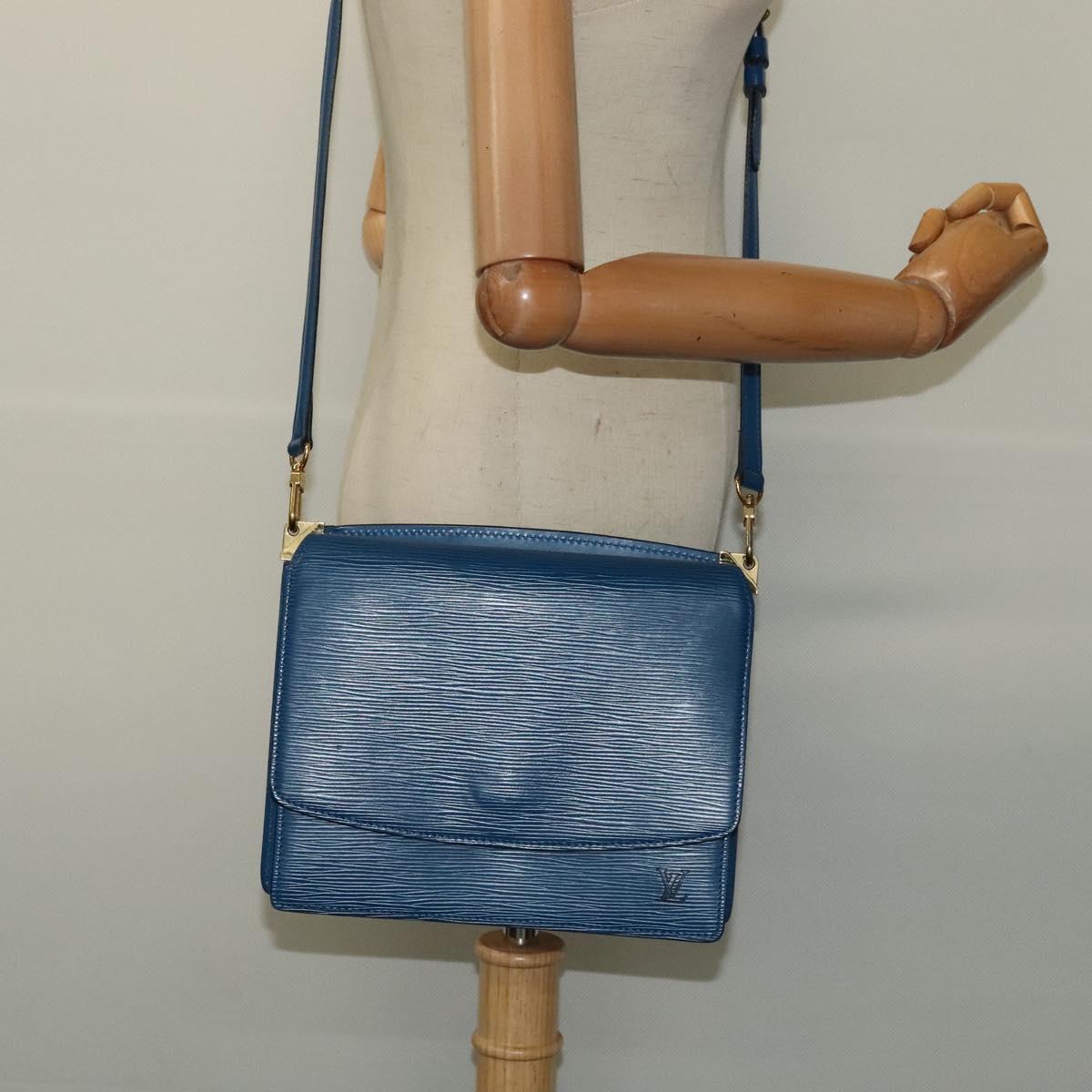 LOUIS VUITTON Epi Grenel Shoulder Bag Blue M52362 LV Auth 128369