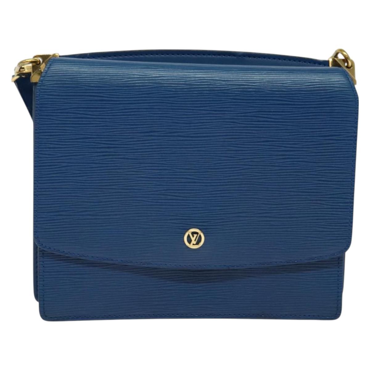 LOUIS VUITTON Epi Grenel Shoulder Bag Blue M52362 LV Auth 128369