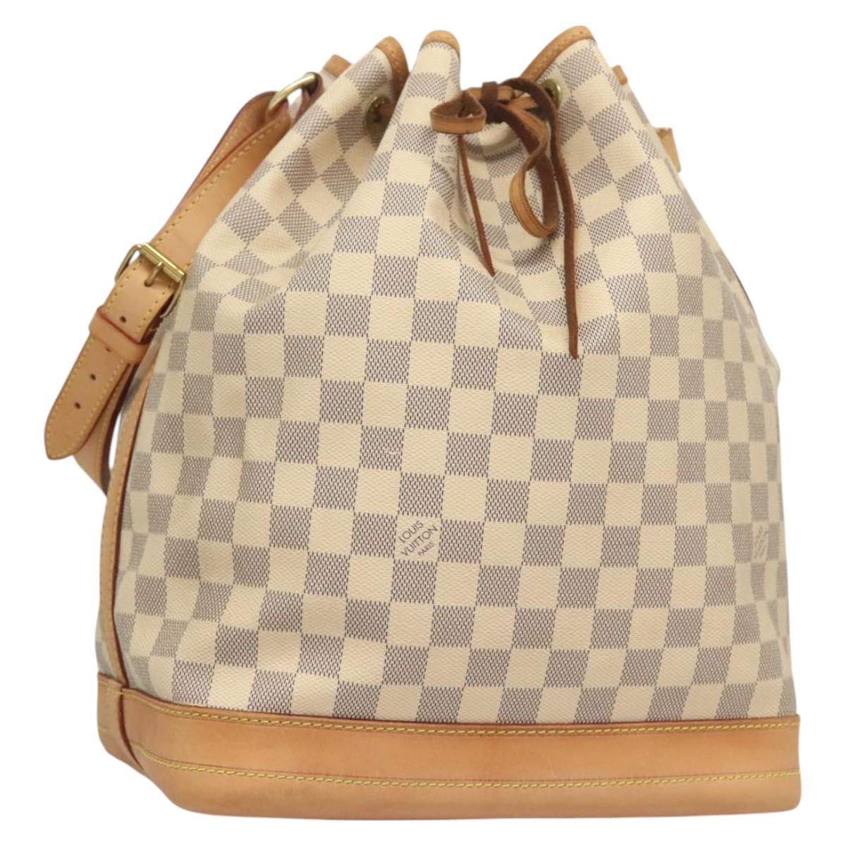 LOUIS VUITTON Damier Azur Noe Shoulder Bag N42222 LV Auth 128393