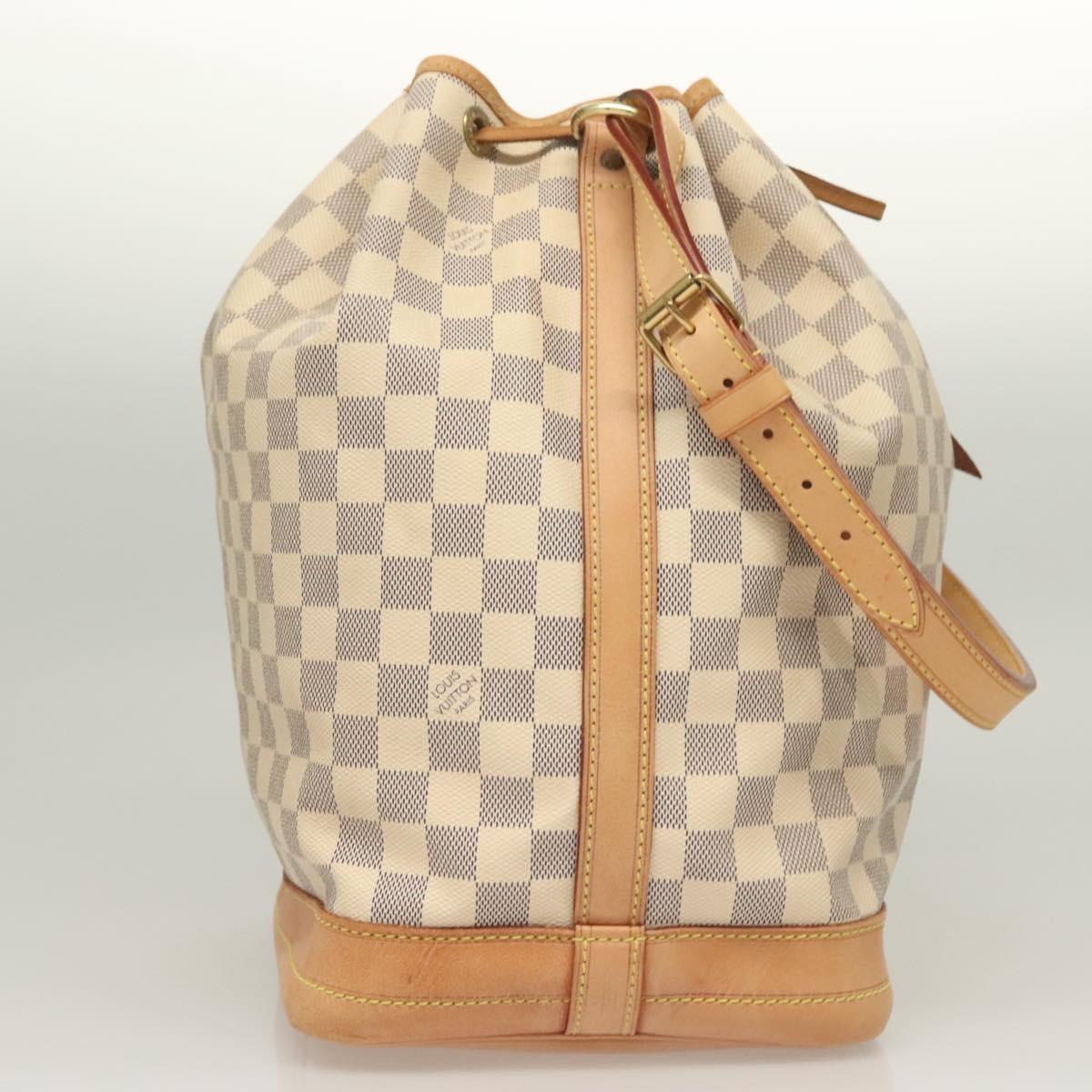LOUIS VUITTON Damier Azur Noe Shoulder Bag N42222 LV Auth 128393