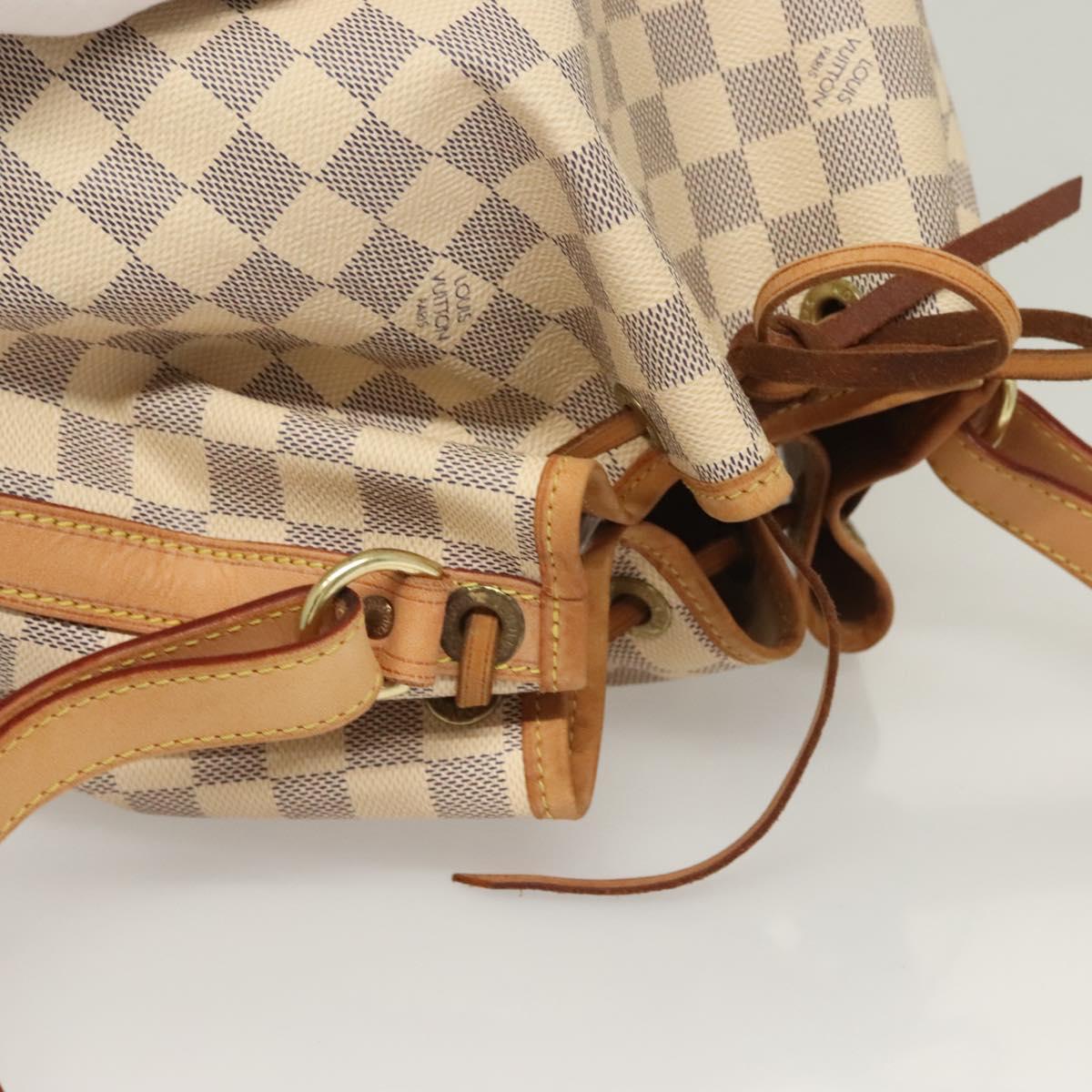 LOUIS VUITTON Damier Azur Noe Shoulder Bag N42222 LV Auth 128393