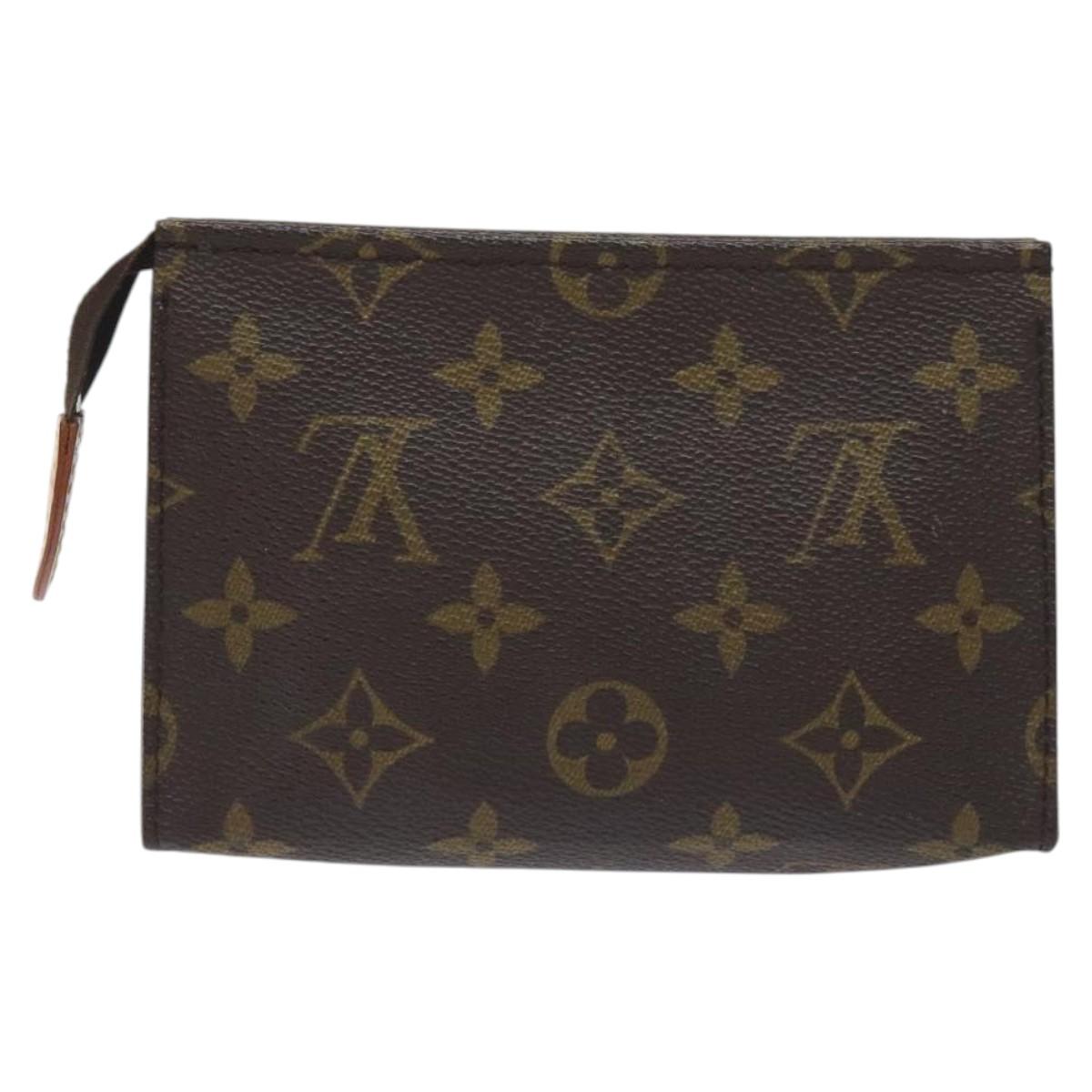 LOUIS VUITTON Monogram Poche Toilette 15 Pouch M47546 LV Auth 128417