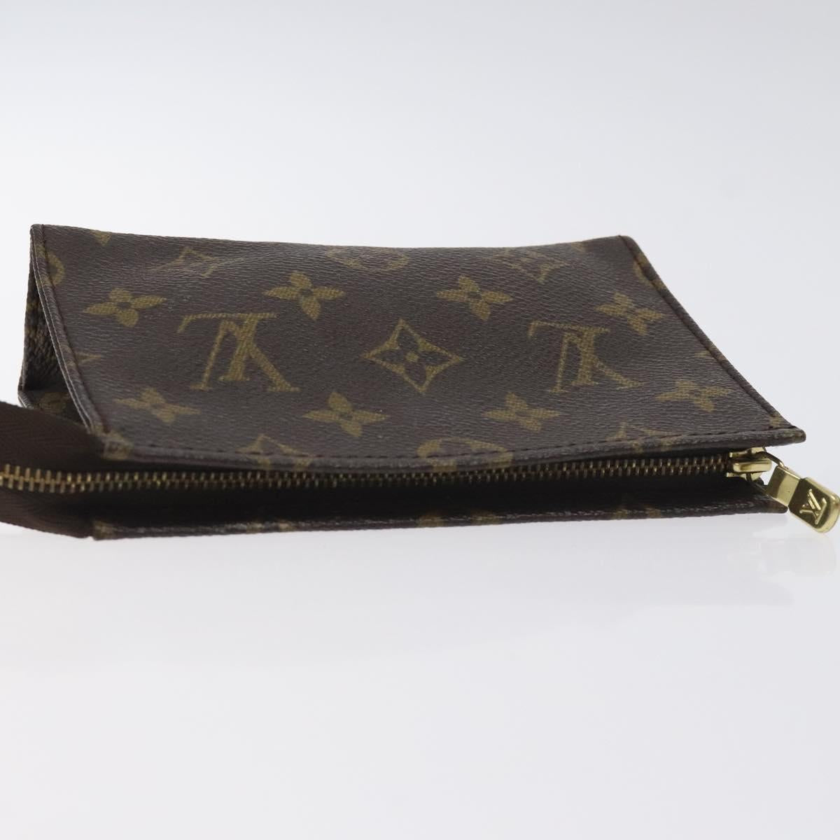 LOUIS VUITTON Monogram Poche Toilette 15 Pouch M47546 LV Auth 128417