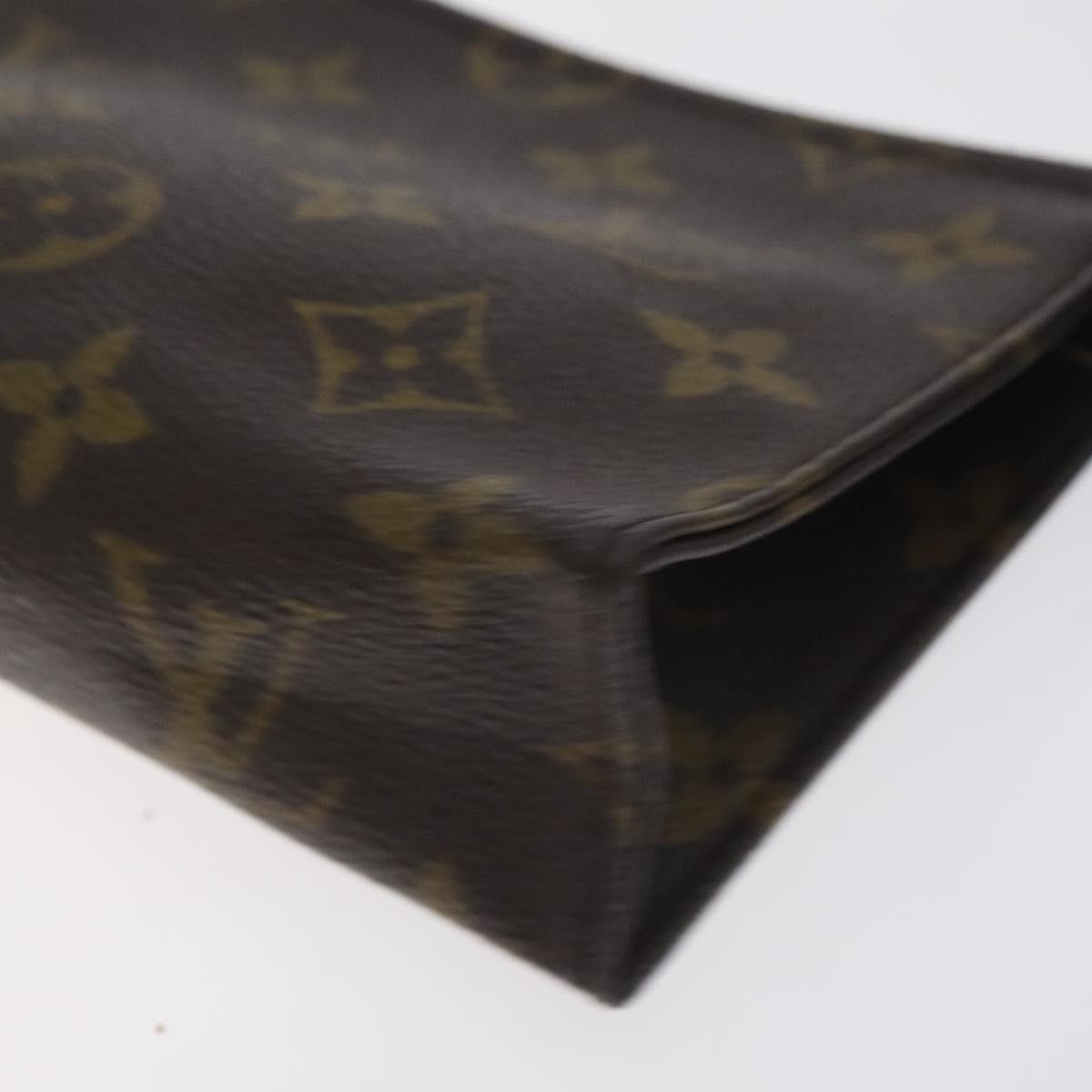 LOUIS VUITTON Monogram Poche Toilette 15 Pouch M47546 LV Auth 128417