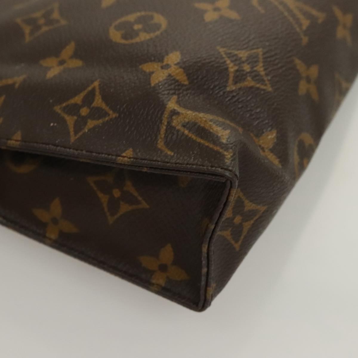 LOUIS VUITTON Monogram Poche Toilette 19 Pouch M47544 LV Auth 128418