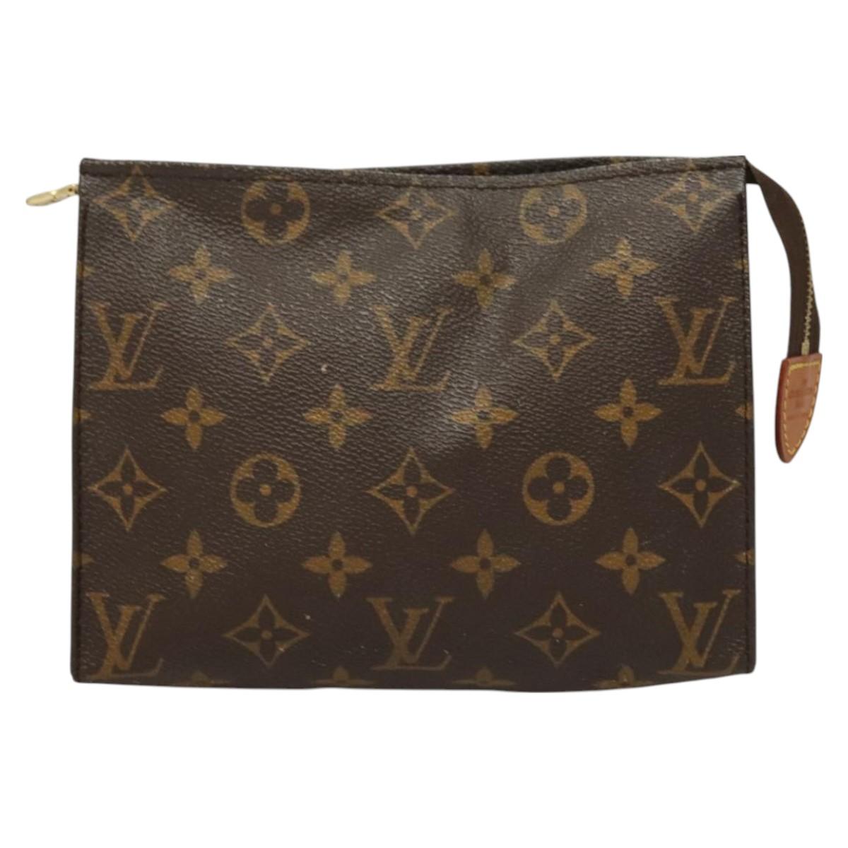 LOUIS VUITTON Monogram Poche Toilette 19 Pouch M47544 LV Auth 128418