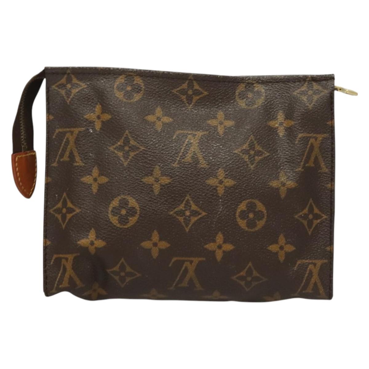 LOUIS VUITTON Monogram Poche Toilette 19 Pouch M47544 LV Auth 128418