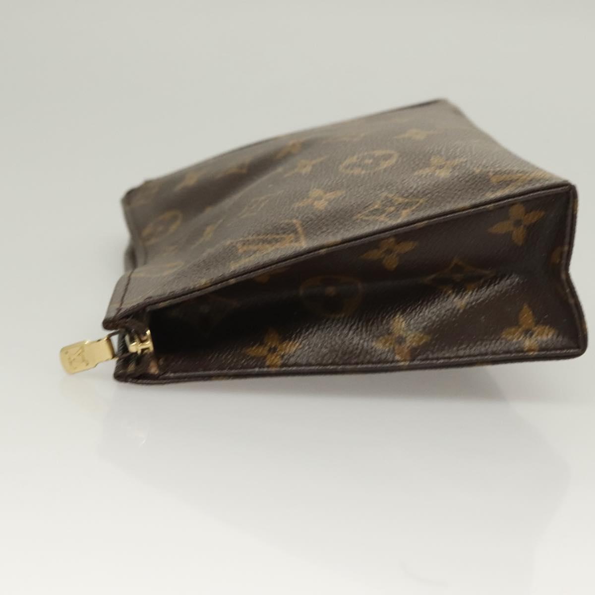 LOUIS VUITTON Monogram Poche Toilette 19 Pouch M47544 LV Auth 128418