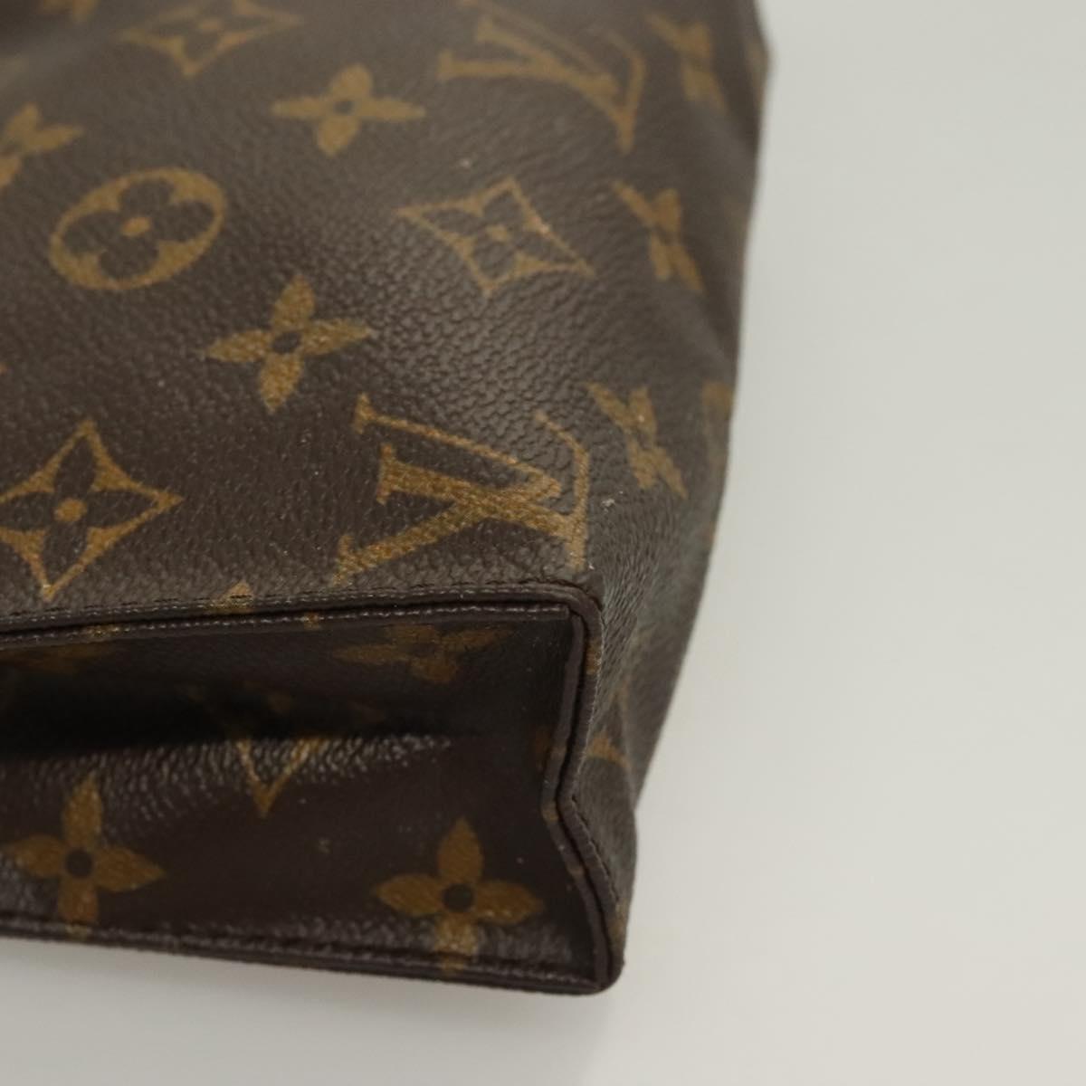 LOUIS VUITTON Monogram Poche Toilette 19 Pouch M47544 LV Auth 128418