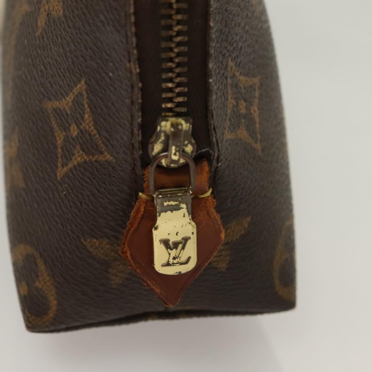 LOUIS VUITTON Monogram Pochette Cosmetic PM Cosmetic Pouch M47515 LV Auth 128419