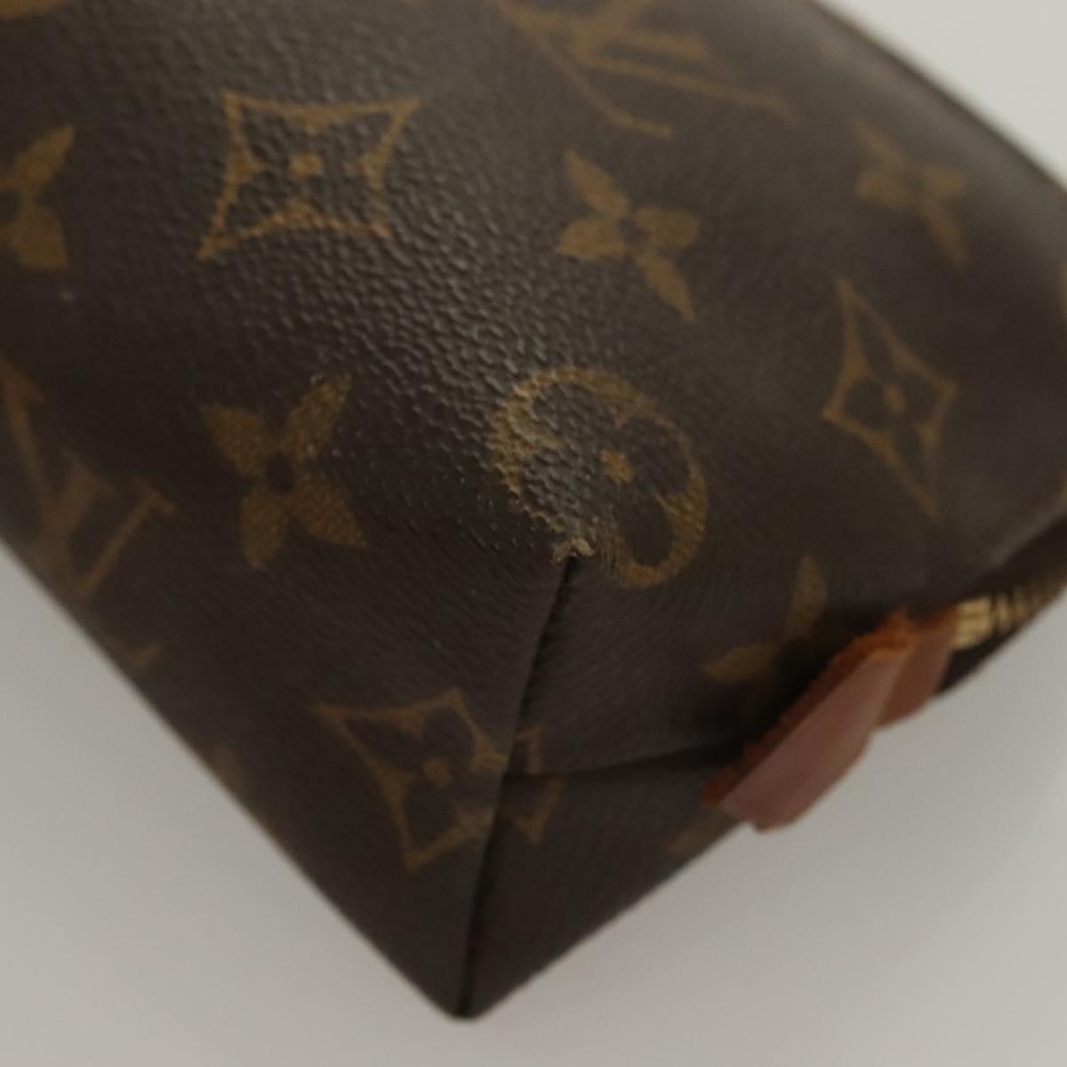 LOUIS VUITTON Monogram Pochette Cosmetic PM Cosmetic Pouch M47515 LV Auth 128419