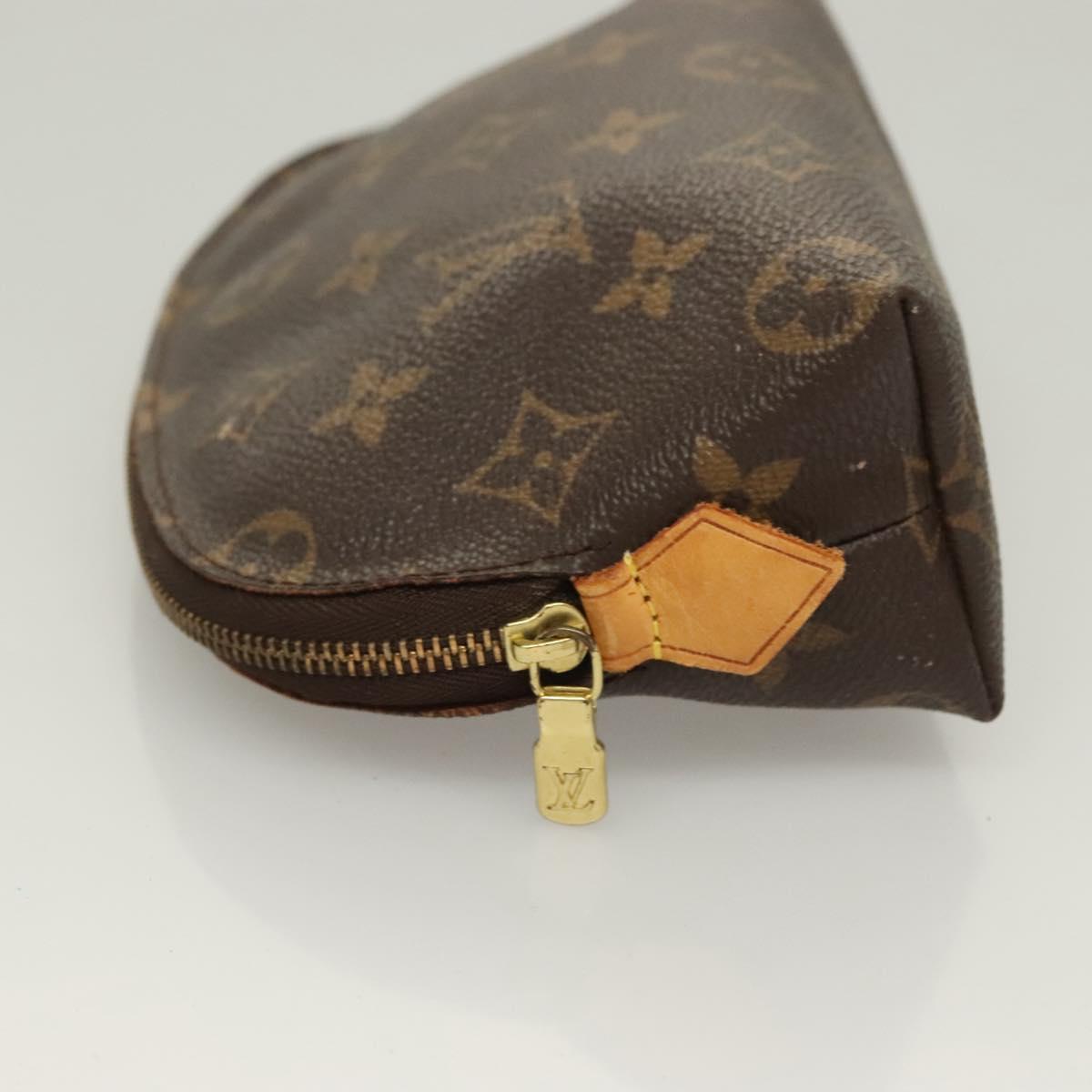 LOUIS VUITTON Monogram Pochette Cosmetic PM Cosmetic Pouch M47515 LV Auth 128420