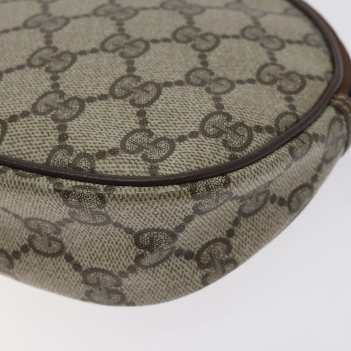 GUCCI GG Supreme Shoulder Bag PVC Beige Gold 007 89 1113 Auth 128435