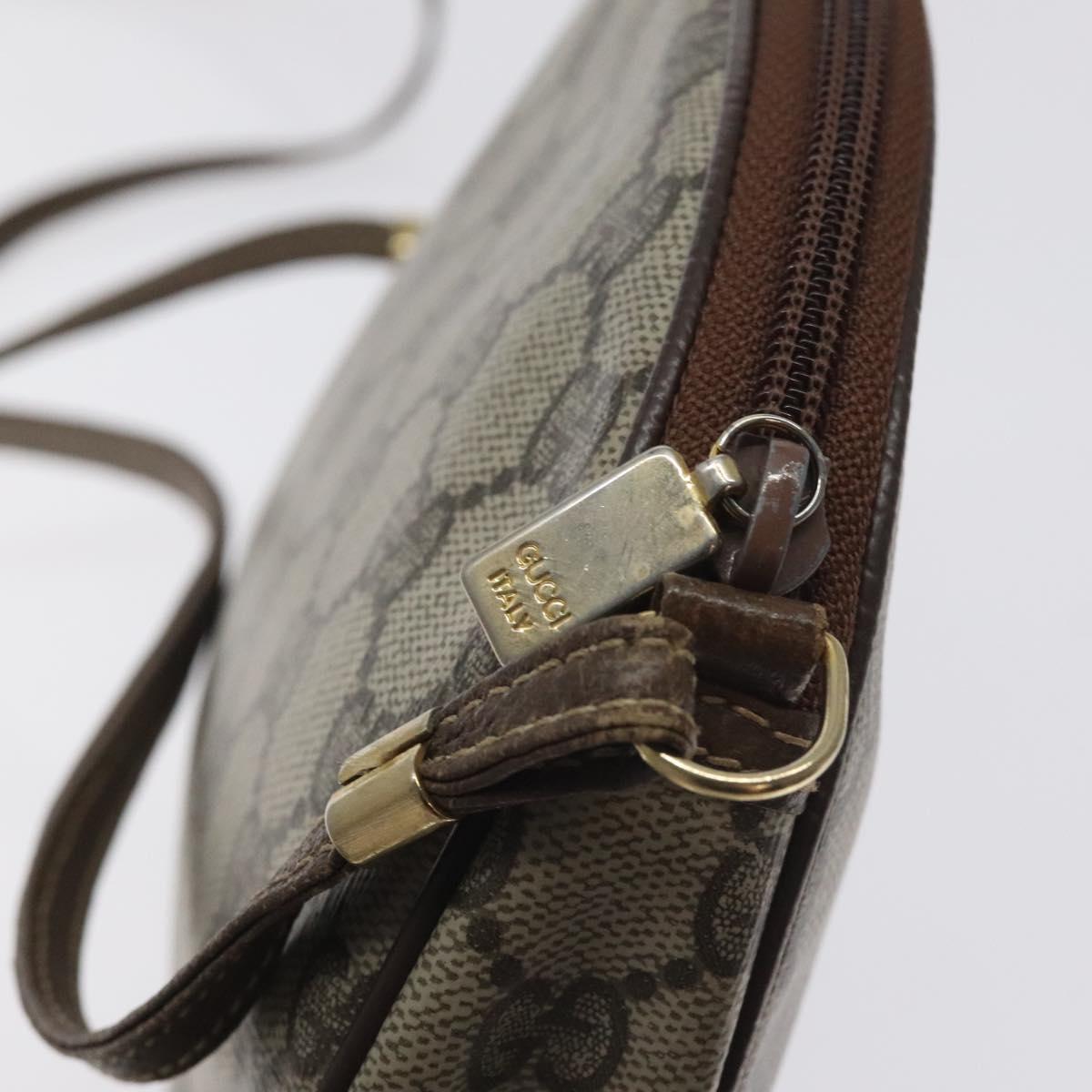 GUCCI GG Supreme Shoulder Bag PVC Beige Gold 007 89 1113 Auth 128435