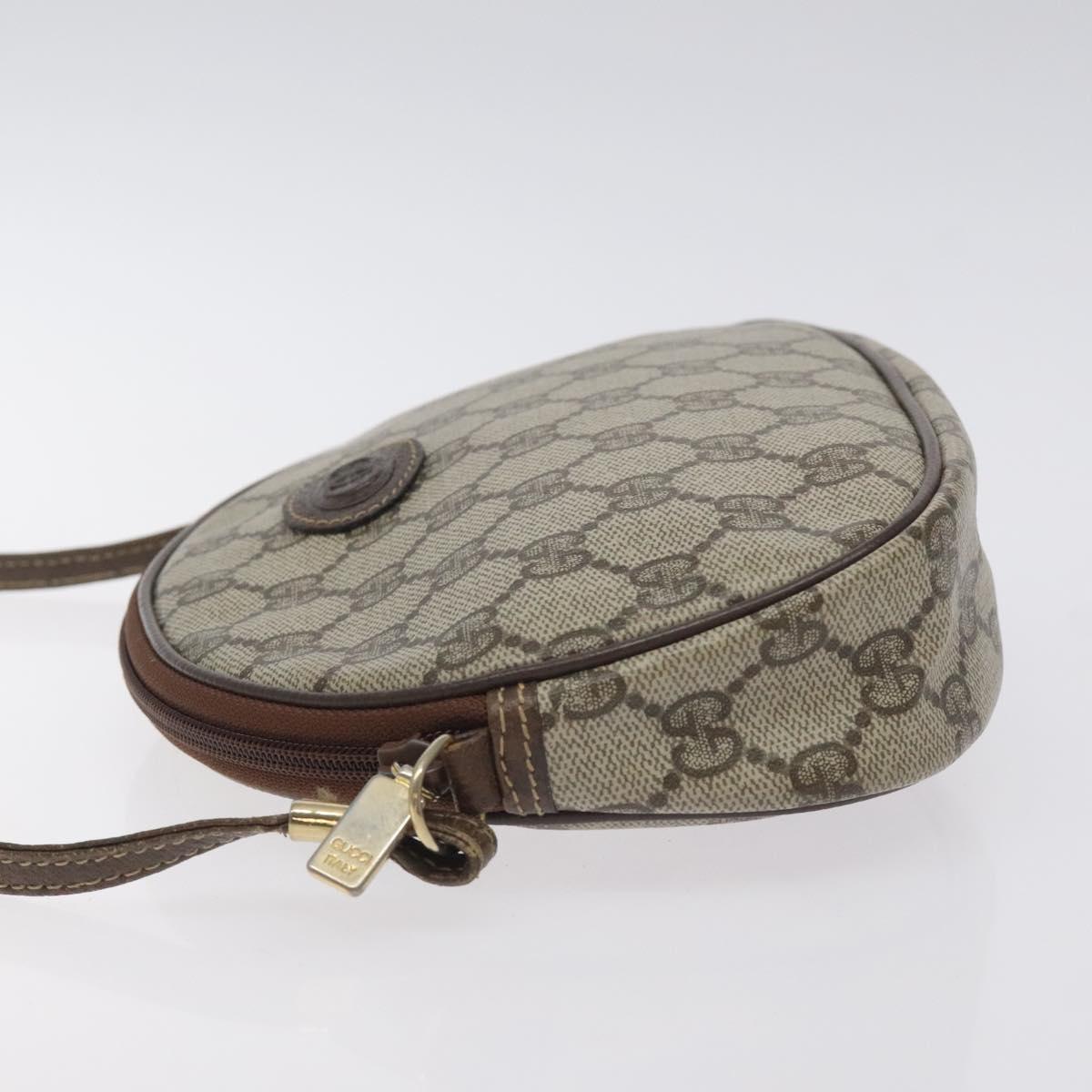 GUCCI GG Supreme Shoulder Bag PVC Beige Gold 007 89 1113 Auth 128435