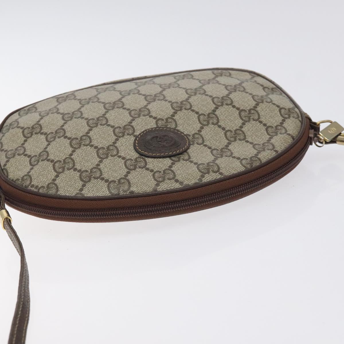 GUCCI GG Supreme Shoulder Bag PVC Beige Gold 007 89 1113 Auth 128435