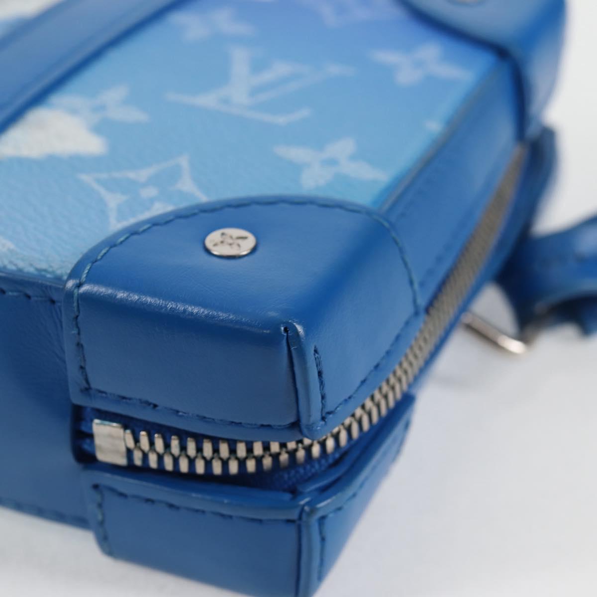 LOUIS VUITTON Monogram Clouds Soft Trunk Wallet Bag Blue M45432 LV Auth 128464SAM