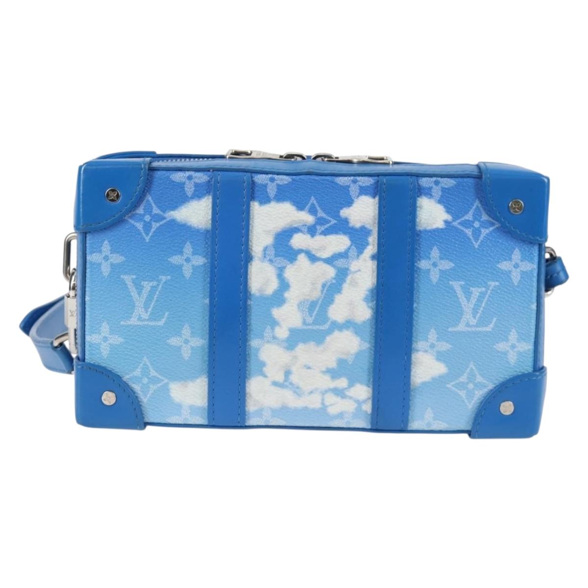 LOUIS VUITTON Monogram Clouds Soft Trunk Wallet Bag Blue M45432 LV Auth 128464SAM