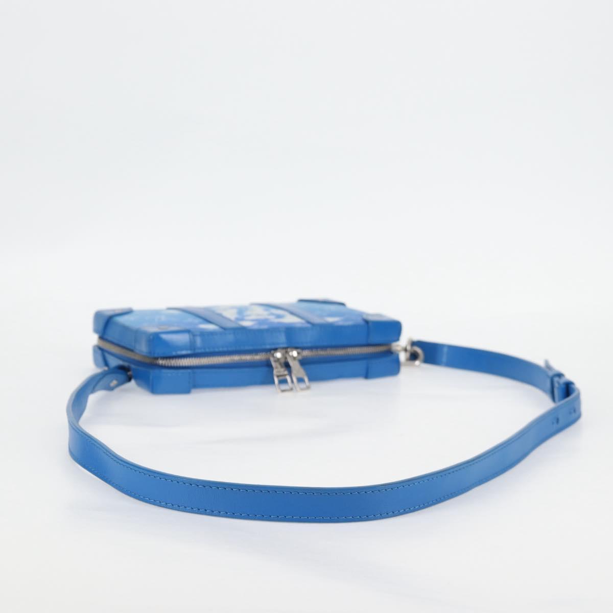 LOUIS VUITTON Monogram Clouds Soft Trunk Wallet Bag Blue M45432 LV Auth 128464SAM