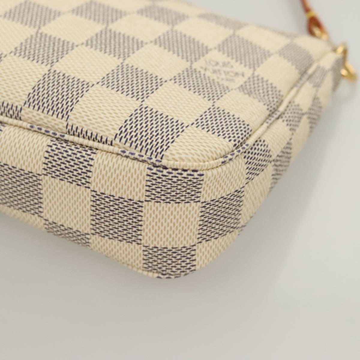 LOUIS VUITTON Damier Azur Pochette Accessoires Pouch N51986 LV Auth 128466V