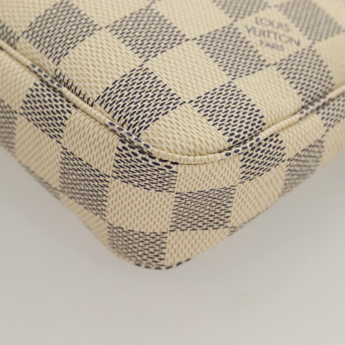 LOUIS VUITTON Damier Azur Pochette Accessoires Pouch N51986 LV Auth 128466V