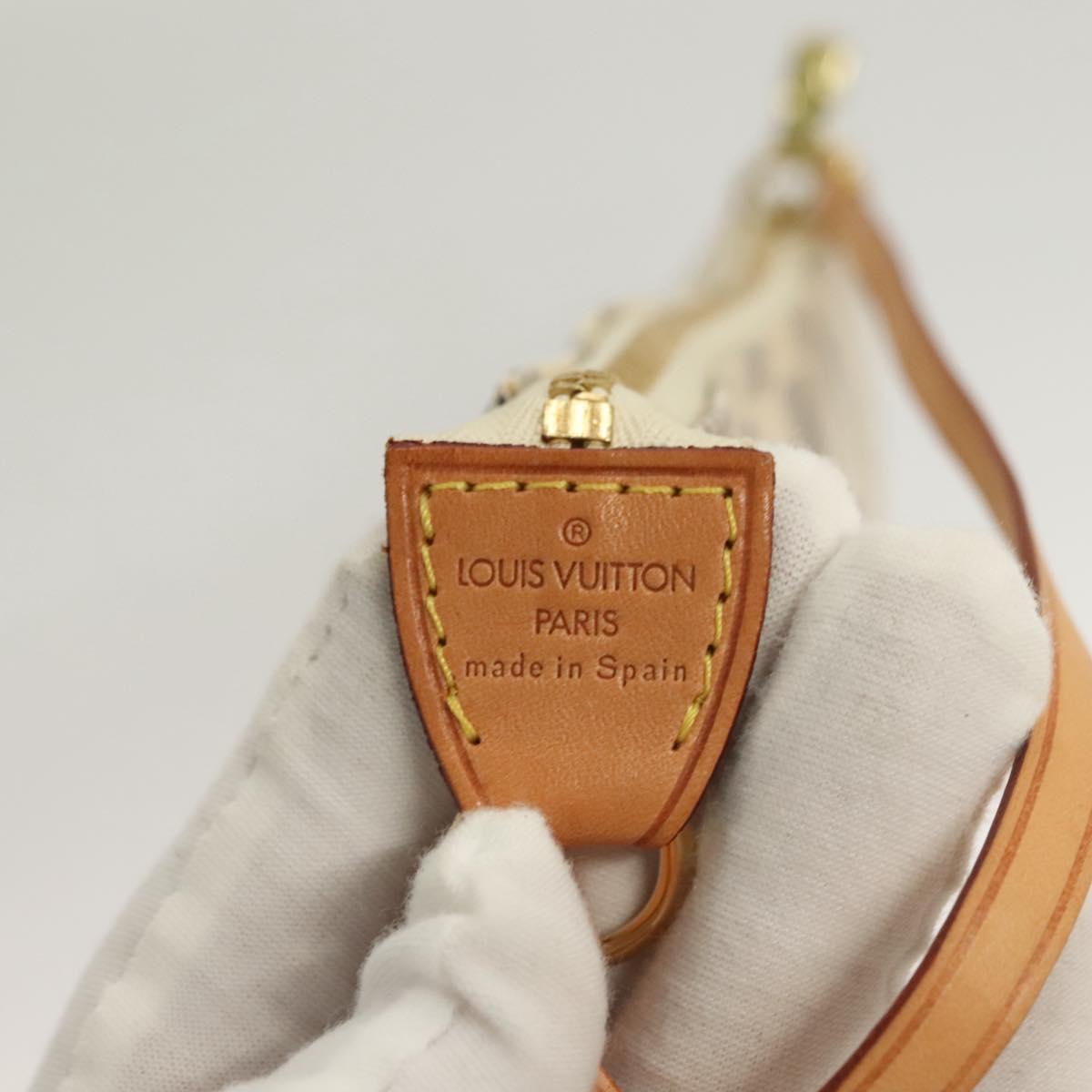 LOUIS VUITTON Damier Azur Pochette Accessoires Pouch N51986 LV Auth 128466V