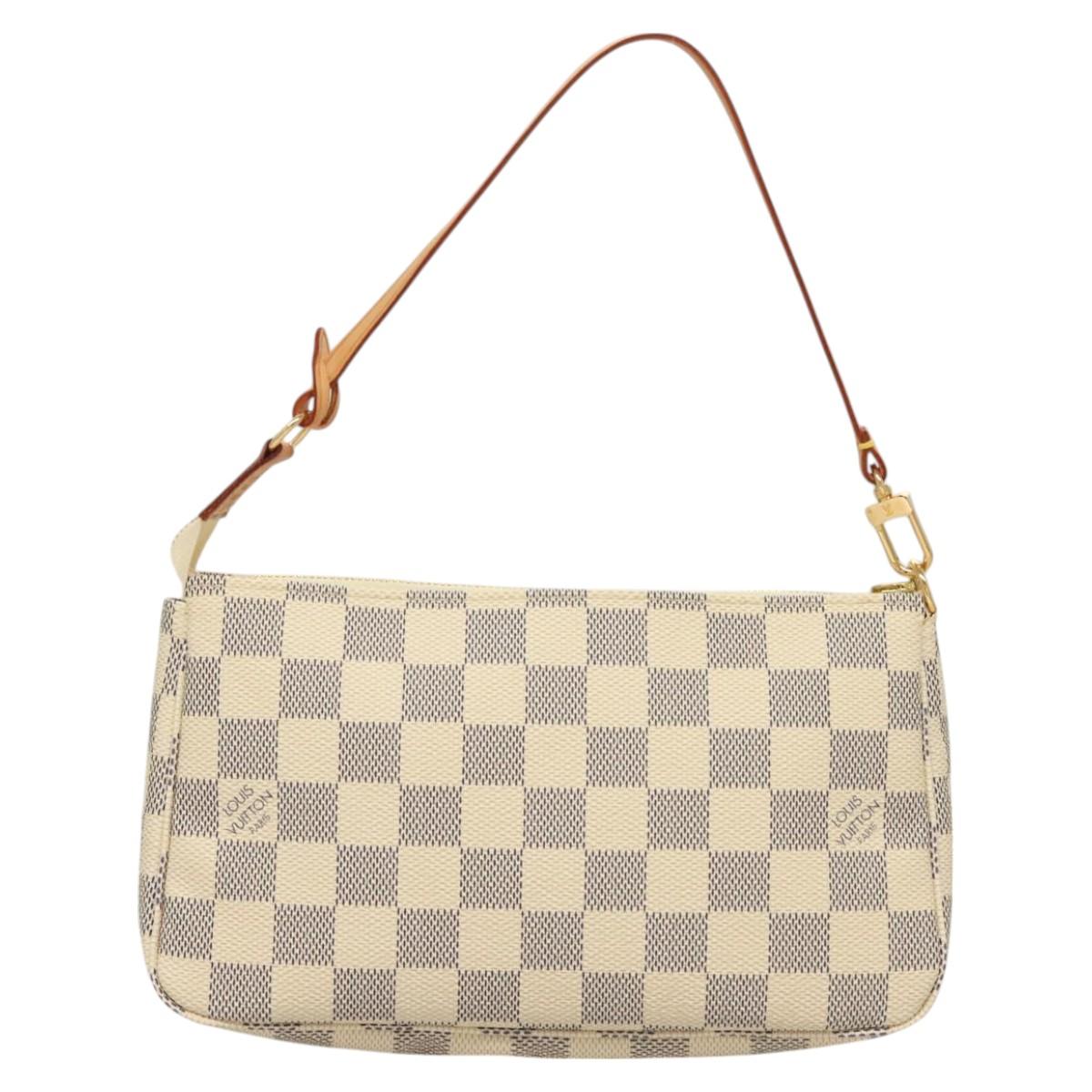 LOUIS VUITTON Damier Azur Pochette Accessoires Pouch N51986 LV Auth 128466V