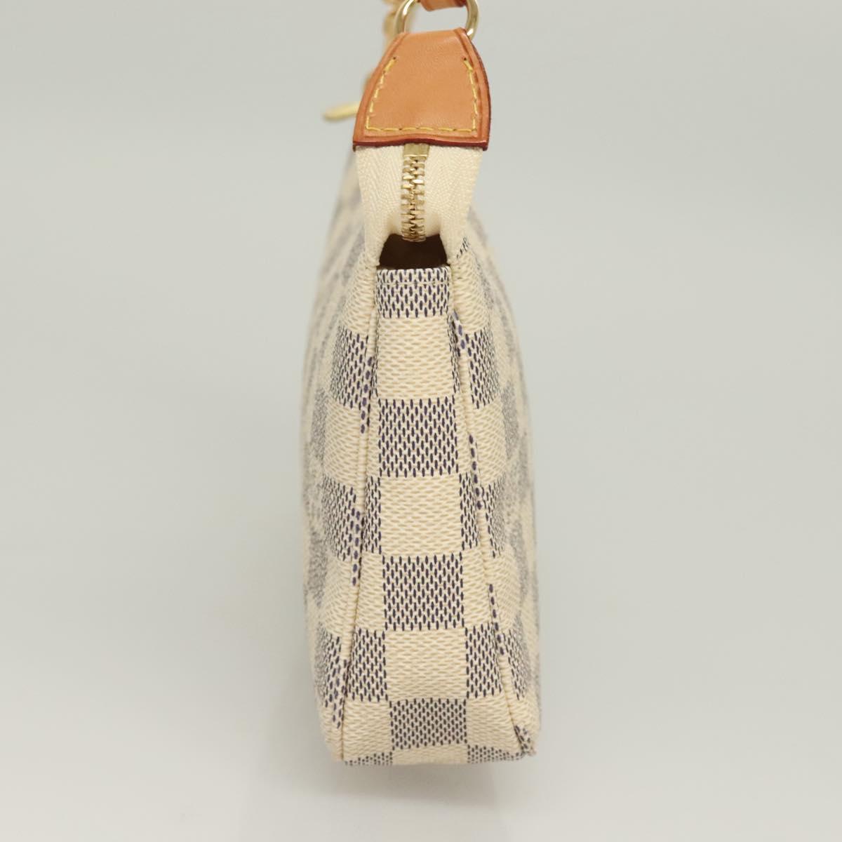 LOUIS VUITTON Damier Azur Pochette Accessoires Pouch N51986 LV Auth 128466V