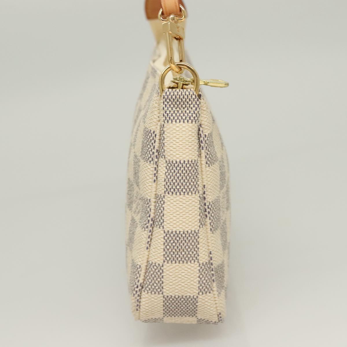 LOUIS VUITTON Damier Azur Pochette Accessoires Pouch N51986 LV Auth 128466V