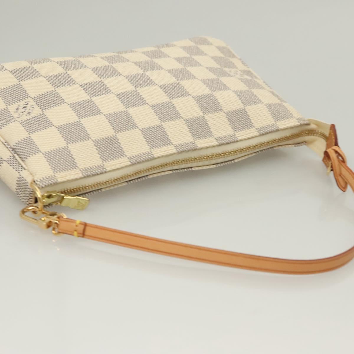 LOUIS VUITTON Damier Azur Pochette Accessoires Pouch N51986 LV Auth 128466V