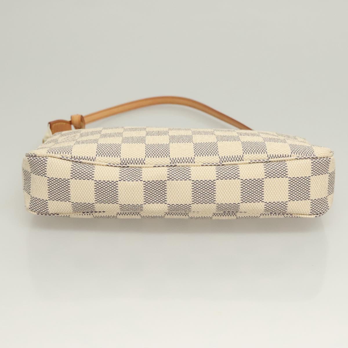 LOUIS VUITTON Damier Azur Pochette Accessoires Pouch N51986 LV Auth 128466V