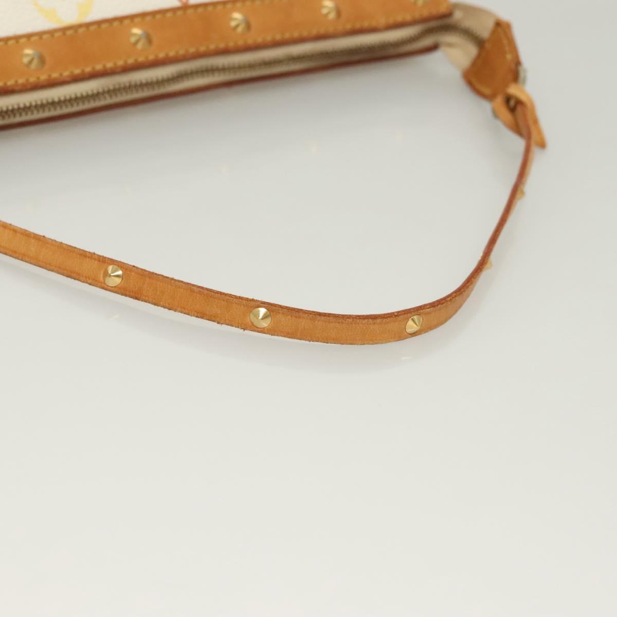 LOUIS VUITTON Multicolor Pochette Accessoires Pouch White M92649 LV Auth 128470V