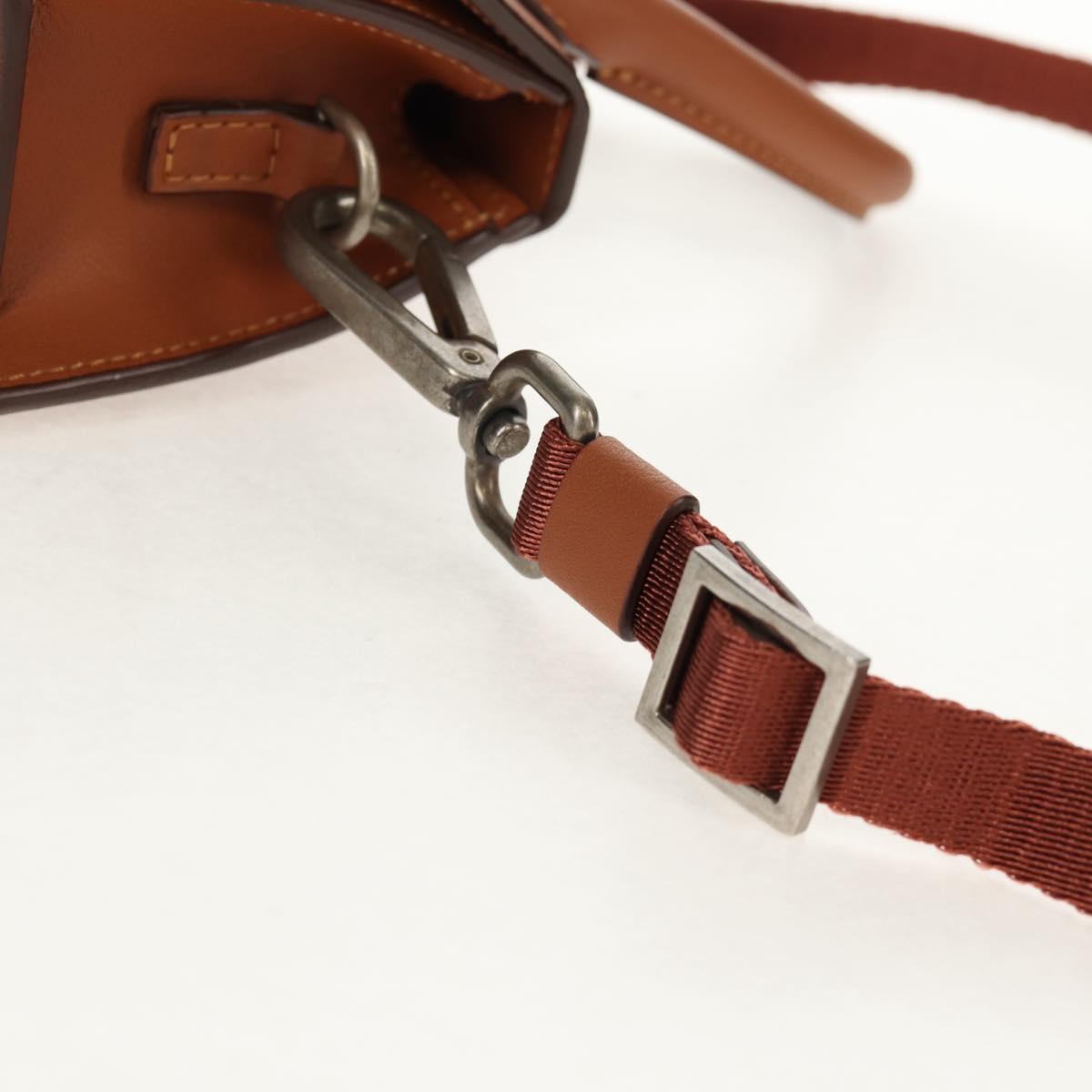 JACQUEMUS Mini Hand Bag Leather 2way Brown Gold Auth 128501M