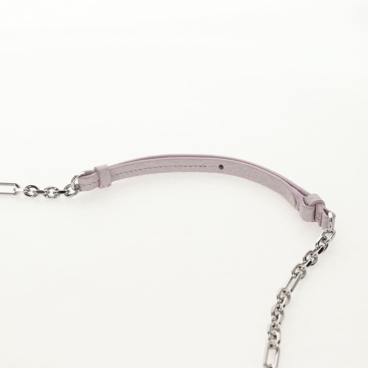 Maison Margiela Chain Shoulder Bag Leather 2way Pastel Purple Auth 128503M