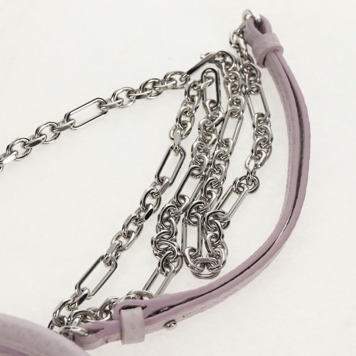 Maison Margiela Chain Shoulder Bag Leather 2way Pastel Purple Auth 128503M