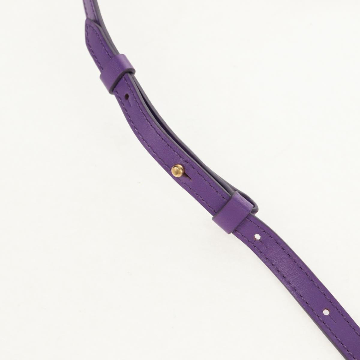 JACQUEMUS Mini Hand Bag Leather 2way Purple Gold Auth 128506M