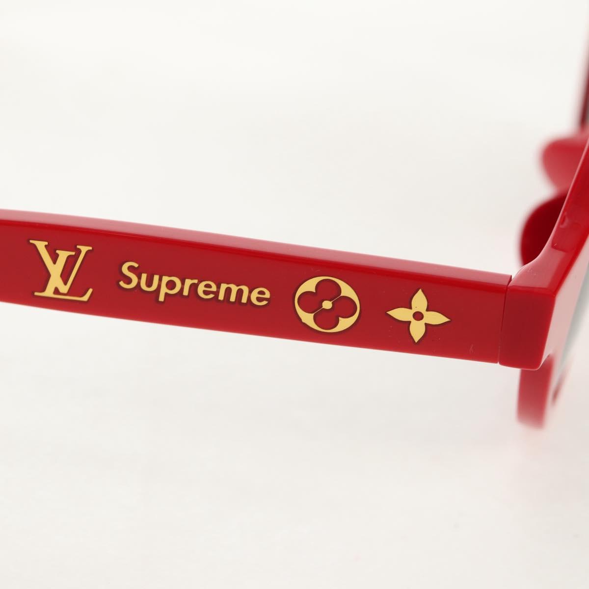 LOUIS VUITTON LV × Supreme Sunglasses plastic Red LV Auth 128513M
