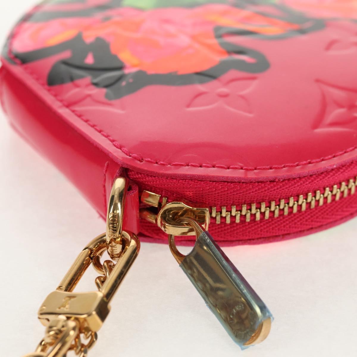 LOUIS VUITTON Vernis Rose Porte Monnaie Chapeau Coin Purse M93690 Auth 128525M