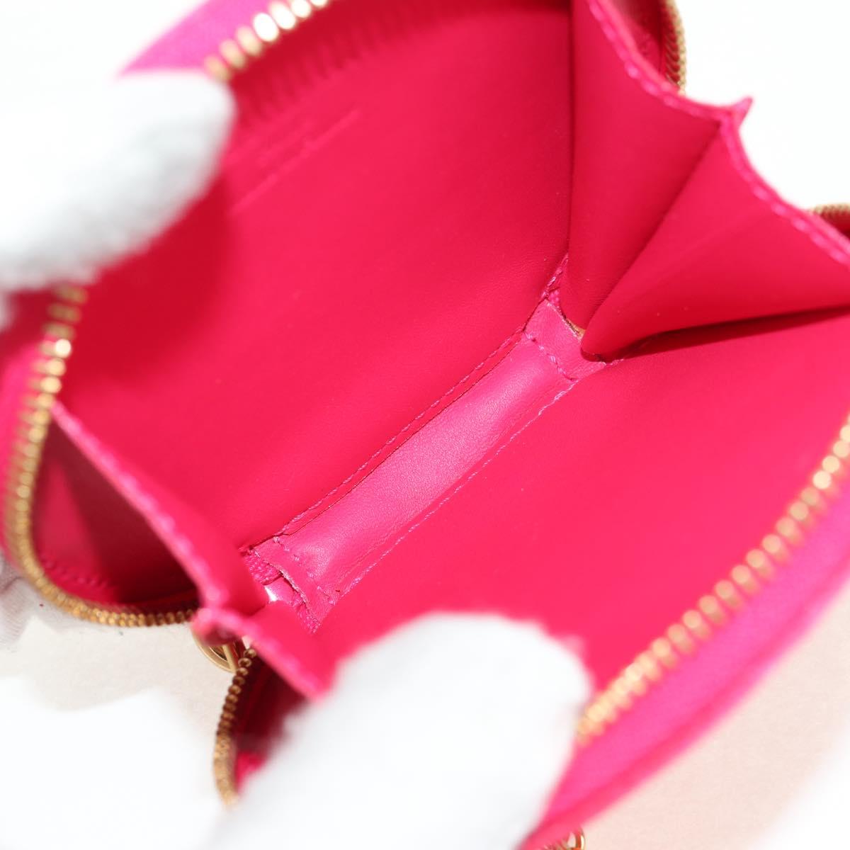 LOUIS VUITTON Vernis Rose Porte Monnaie Chapeau Coin Purse M93690 Auth 128525M