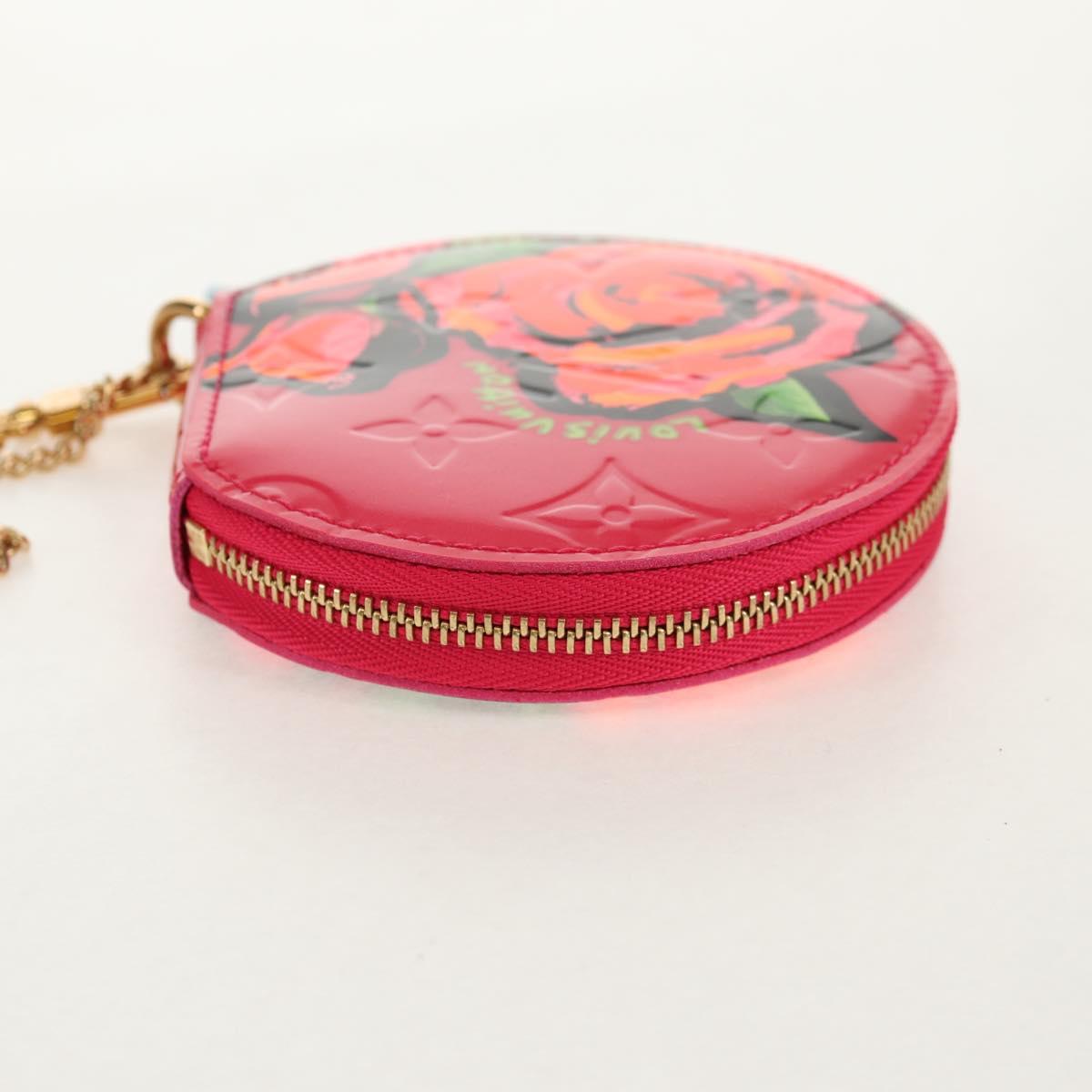 LOUIS VUITTON Vernis Rose Porte Monnaie Chapeau Coin Purse M93690 Auth 128525M